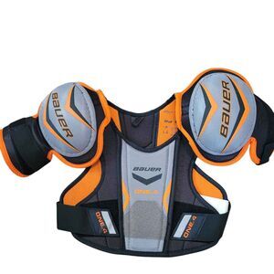 Bauer Kids Shoulder Pads - Orange, Black, and Gray